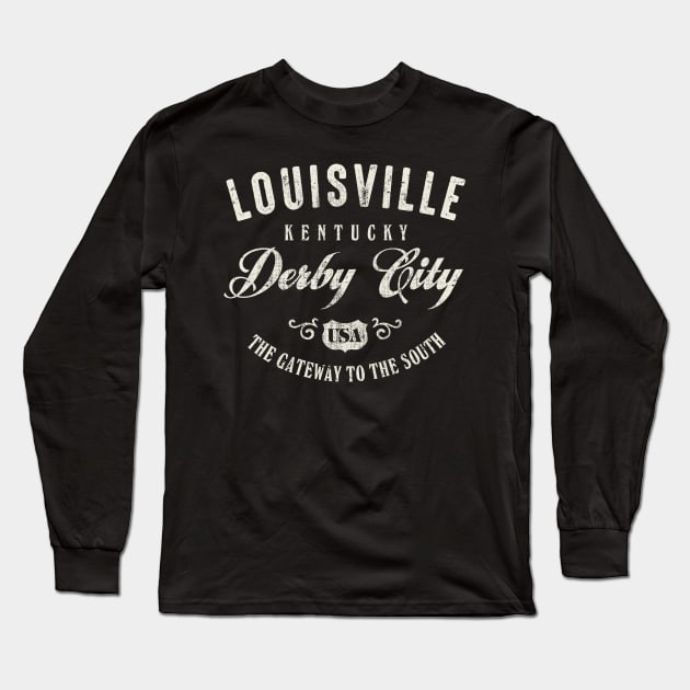 Louisville Kentucky Derby City Vintage Long Sleeve T-Shirt by Designkix